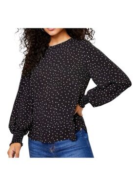 Women’s Loft long-sleeve polka dot blouse- Size SP